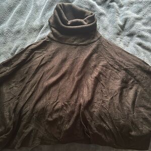 Loft Turtleneck Poncho Black